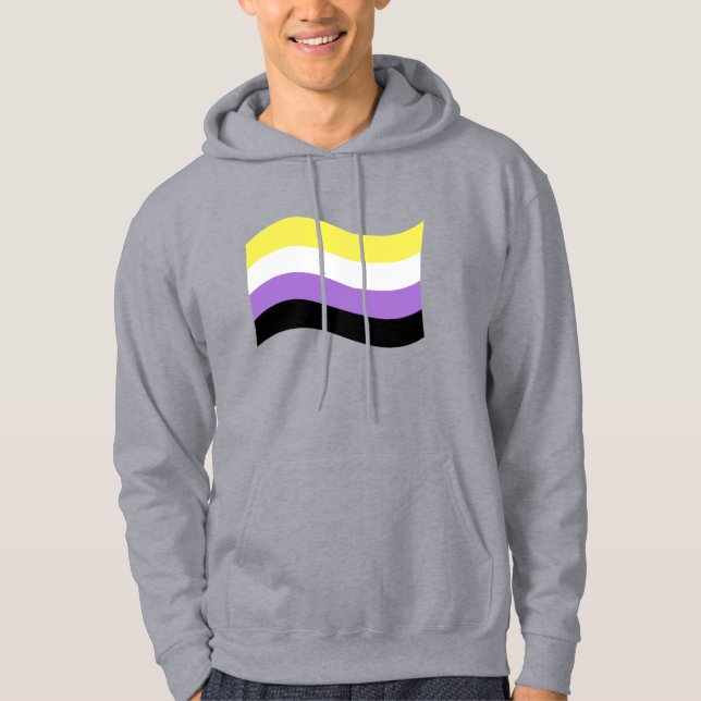 Moletom Bandeira Ondulante Não Binária (Frente)