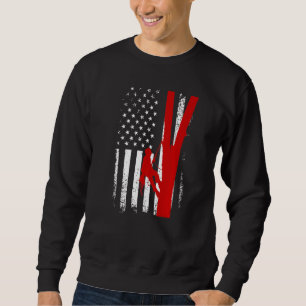 Moletom Bandeira Patriótica Americana Arborista Subindo Lo