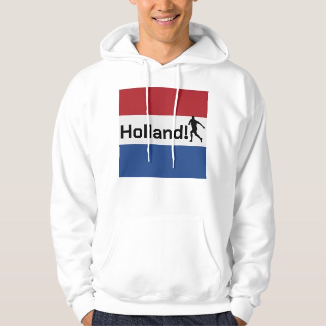 Moletom Bandeira Personalizada de Futebol Holanda Fã (Frente)