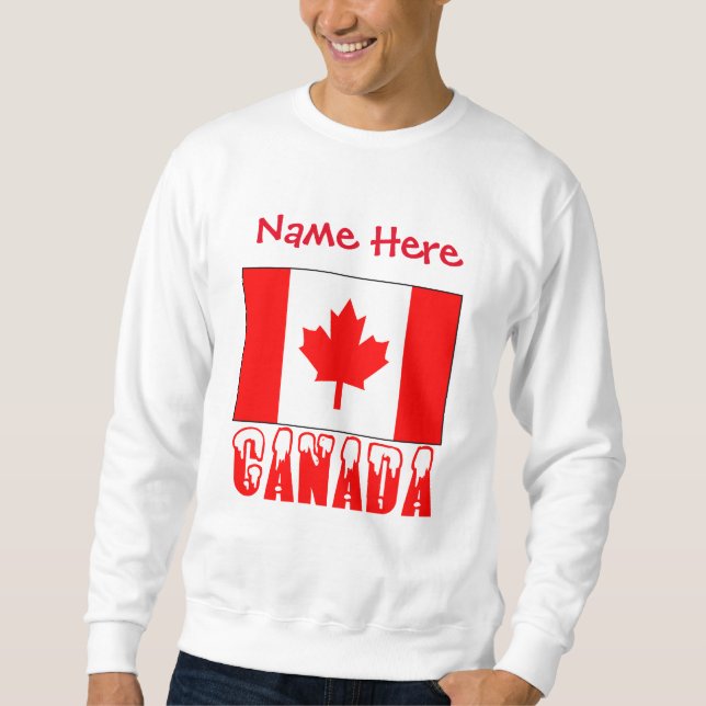 Moletom Bandeira Personalizada do Canadá (Frente)