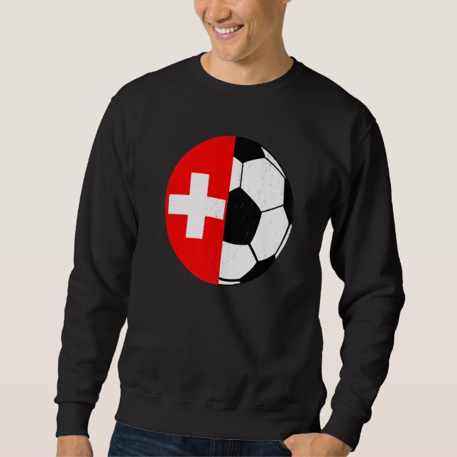 Moletom Bandeira Sueca Torcedores de Futebol Suíça (Frente)