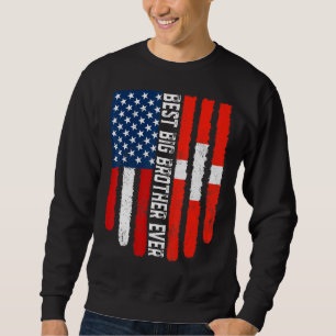 Moletom Bandeira Suiça Americana Melhor Irmão Grande Ev