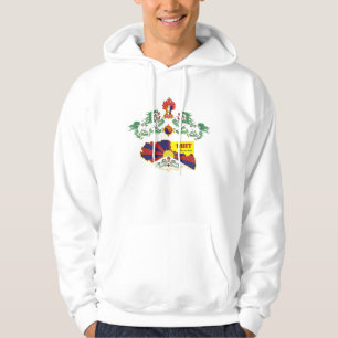 Moletom Bandeira Tibetana, Leões de Neve, Mapa / Budismo
