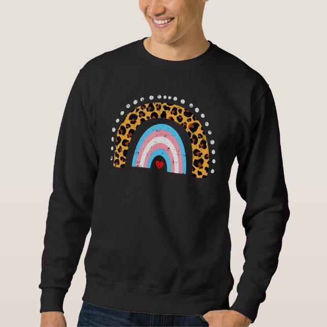 Moletom Bandeira Transgênero Leopard Lgbt Coisas De Orgulh (Frente)