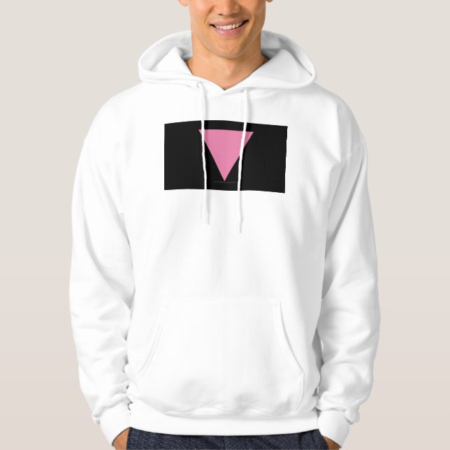 Moletom bandeira triângulo rosa SlipperyJoe's símbolo rosa (Frente)