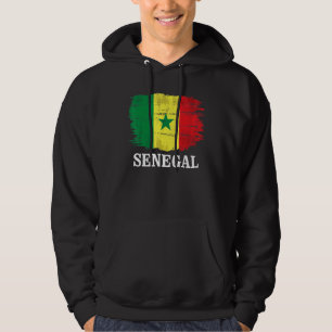 Moletom Bandeira Vintage do Senegal Para Senegalês