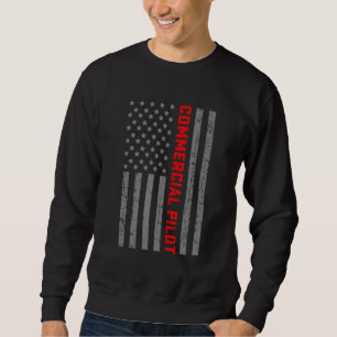 Moletom Bandeira Vintage dos EUA para Homens Pai Piloto Co
