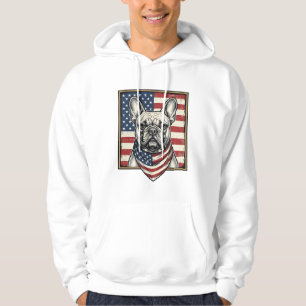 Moletom Bandeira Vintage Patriótica do Bulldog Francês