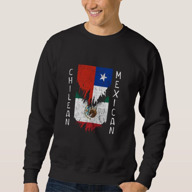Moletom Bandeiras chilenas mexicanas arrancadas do Chile M (Frente)