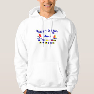 Moletom Bandeiras de sinal de FL da ilha de Sanibel