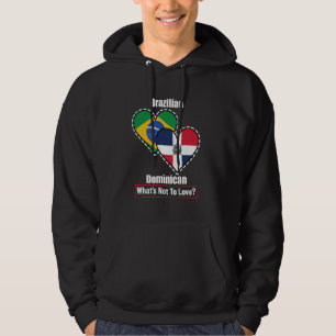Moletom Bandeiras do Coração Brasileiro Dominicano O Que N
