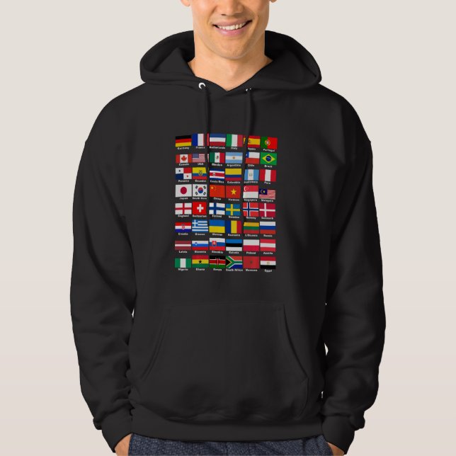 Moletom Bandeiras Dos Países Do Mundo - Internacional (Frente)