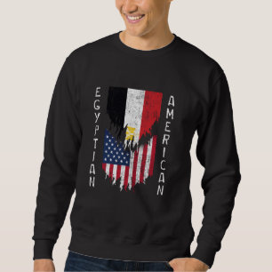 Moletom Bandeiras Egípcias Americanas Atiradas Do Egito