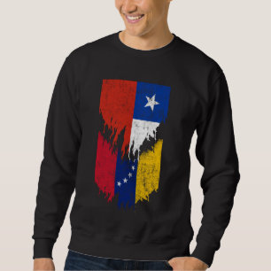 Moletom Bandeiras venezuelanas ripadas torn Chile Venezue