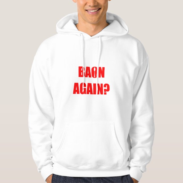 Moletom Baon Novamente? Texto Vermelho Unisex (Frente)