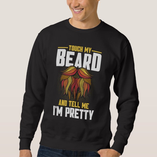 Moletom Barba Citada Toque na minha barba e me diga que es (Frente)