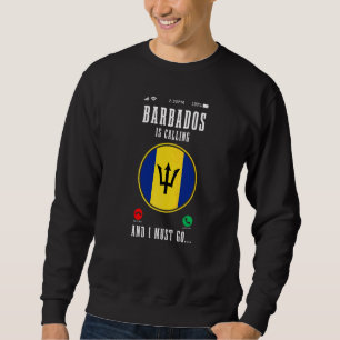 Moletom Barbados Está Chamando E Eu Devo Ir  Bandeira Barb
