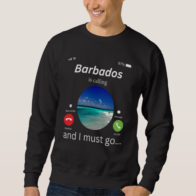 Moletom Barbados Is Calling And I Must Go Barbados  1 (Frente)