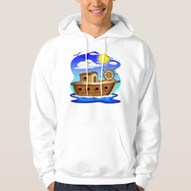 Moletom Barco de Pesca Cartoon  (Frente)
