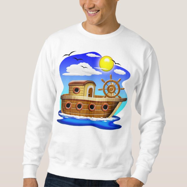 Moletom Barco de Pesca Cartoon  (Frente)