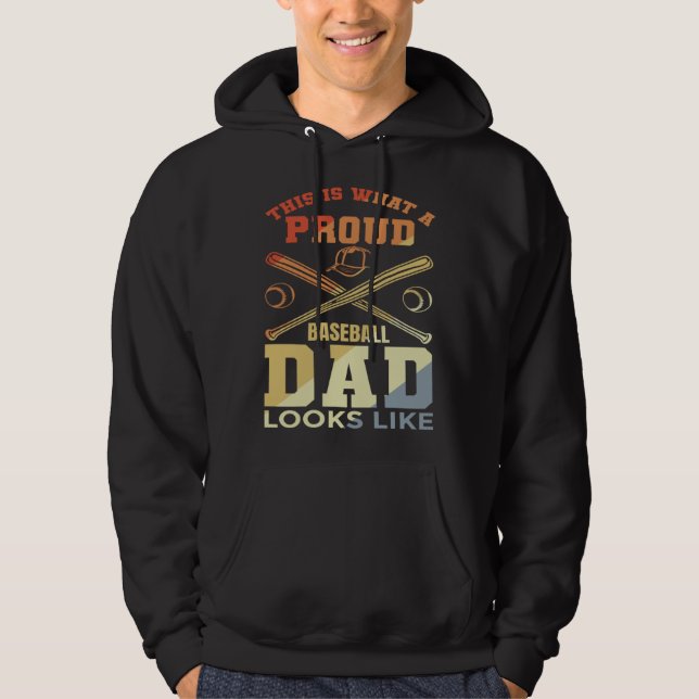 Moletom Baseball Dad Baseball Father Baseball Papa (Frente)