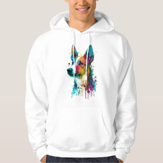 Moletom Basenji - Splash de Tinta Néon de Grafite