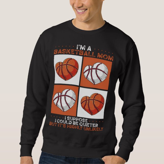 Moletom Basketball Mom Mothers Day Motherhood Basketball   (Frente)