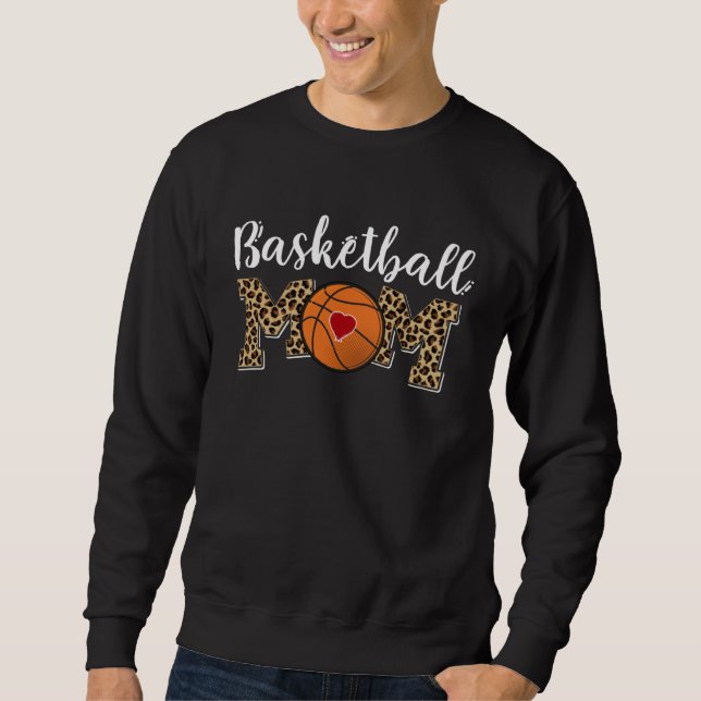 Moletom Basketball Sports Mom Leopard Basketball  Mother s (Frente)
