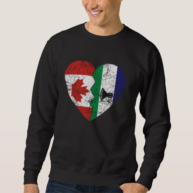 Moletom Basotho Canadian Flags Heart Canada Lesotho Roots (Frente)