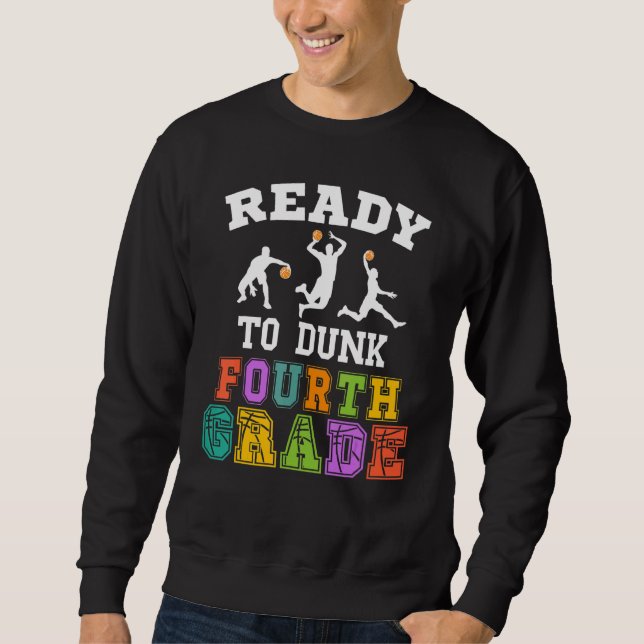 Moletom Basquete de Volta às Aulas Pronto para Dunk Quarta (Frente)