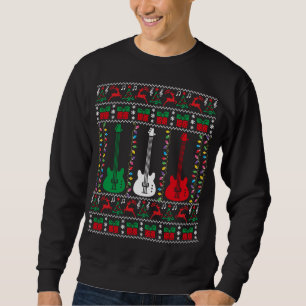 Moletom Bass Guitar Ugly Christmas Sweater Guitarra Player