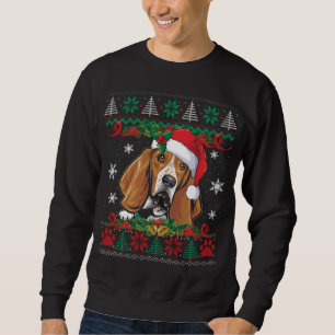 Moletom Basset Hound Christmas Papais noeis Ufly Sweater D