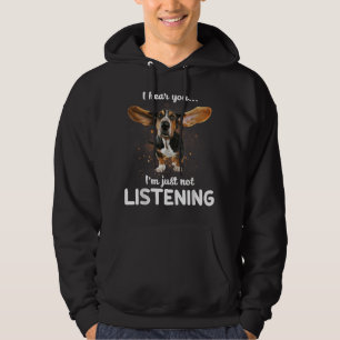 Moletom Basset Hound, ouço você não escutar