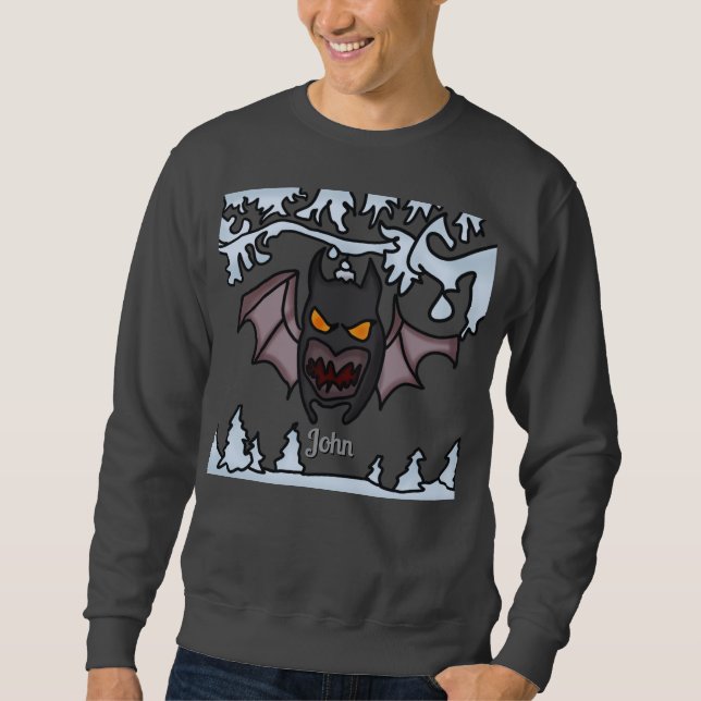 Moletom Bat de inverno engraçado (Frente)