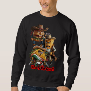 Moletom Batata Frita, Taco e Hambúrguer, estilo Cowboy em 