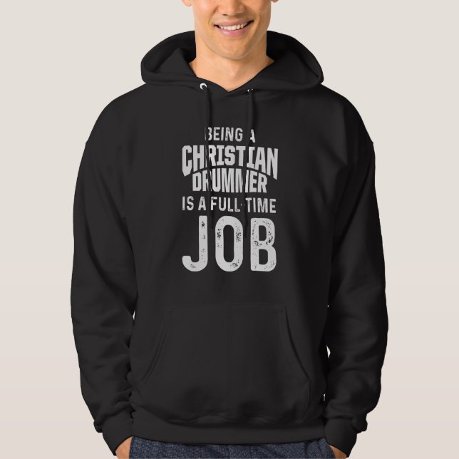 Moletom Baterista Cristão Igreja Adoração Tocador de Bater (Frente)