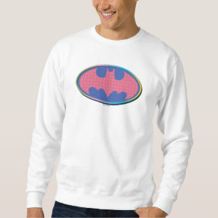 Moletom Batman Logotipo de Bolinhas rosa