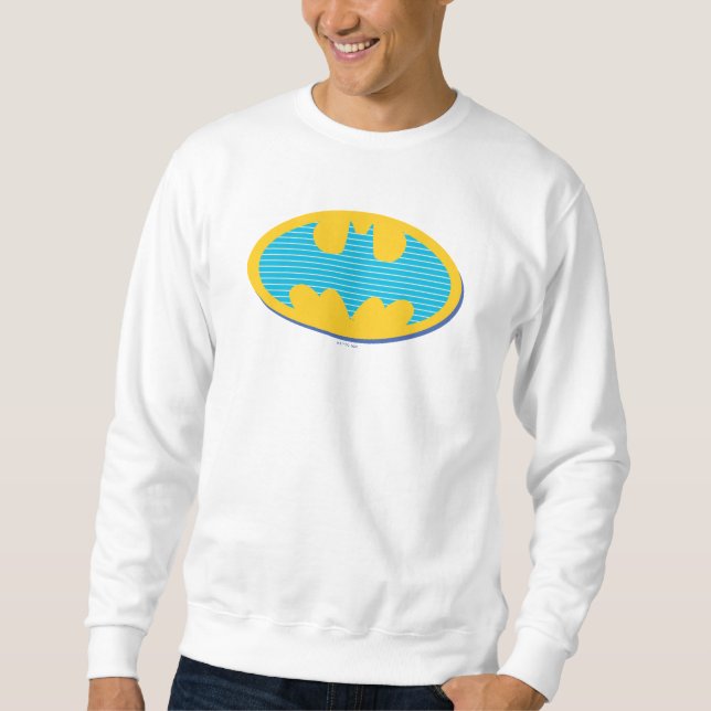 Moletom Batman | Símbolo de faixas cianas (Frente)
