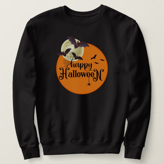 Moletom Bats Happy Halloween Unisex (Frente do Design)