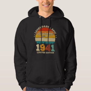 Moletom Bday de 84 anos 1941 Incrível 84º presente de aniv