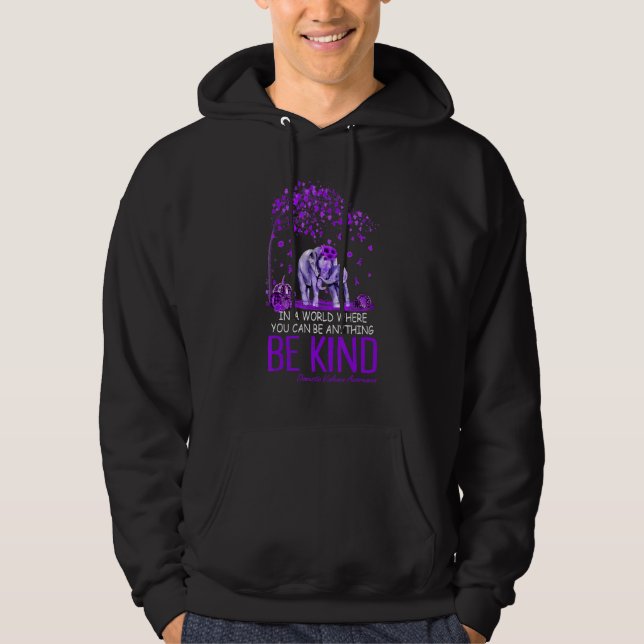 Moletom Be Kind Purple Domestic Violence Awareness Elephan (Frente)