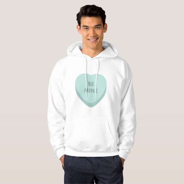 Moletom Be Mine Love Shape Valentine Quotes (Frente Completa)