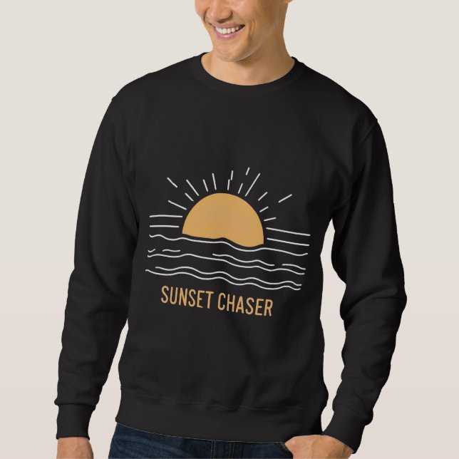 Moletom Beach Lover's Golden Sunset Chaser Design (Frente)