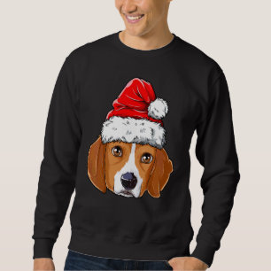 Moletom Beagle Christmas Dog Santa Hat Xmas Boys Rapariga