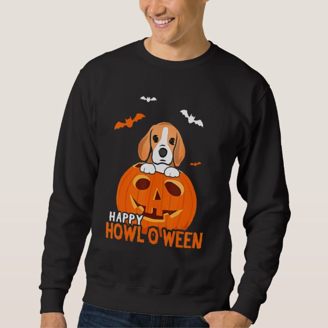 Moletom Beagle Dog Pumpkin Halloween Costume Jack O Lanter (Frente)