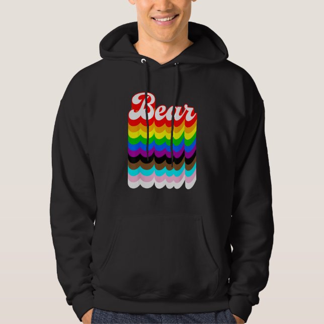 Moletom Bear LGBTQ pride rainbow (Frente)