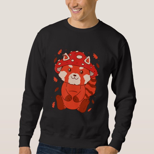 Moletom Bear Toadstool Hat Autumn Cat Bear Red Panda (Frente)