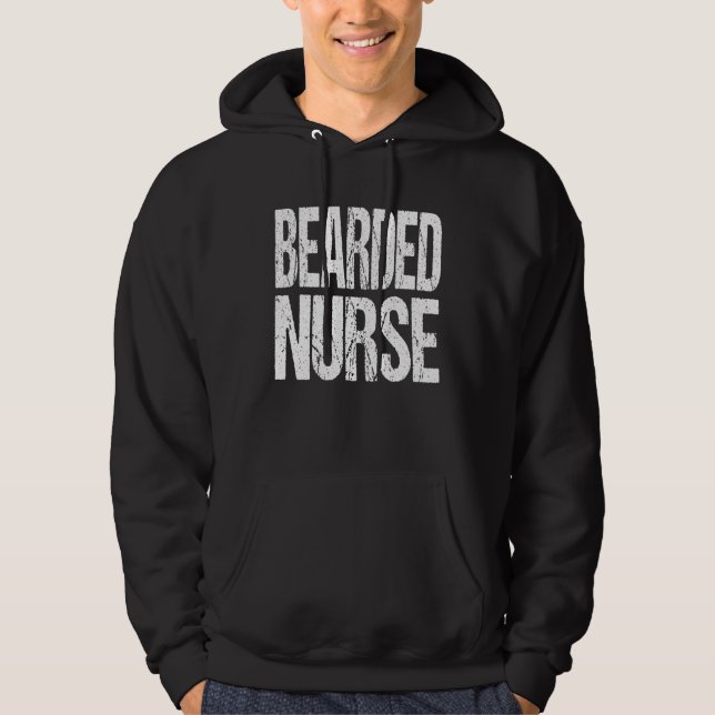 Moletom Bearded Nurse with Large Distressed Letters Men (Frente)