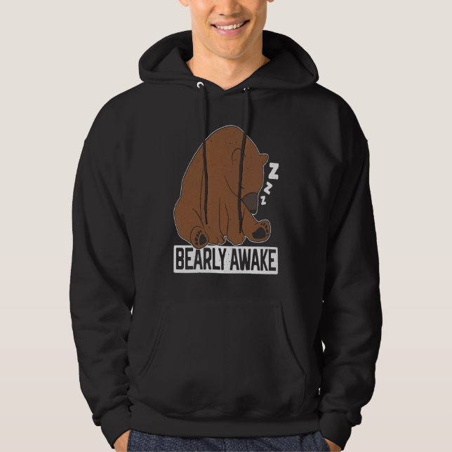 Moletom Bearly Awake Sleeping Bear Lover Wildlife Animal B (Frente)