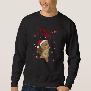 Moletom Beaver Cheerful Christmas Winter Animals Beavers